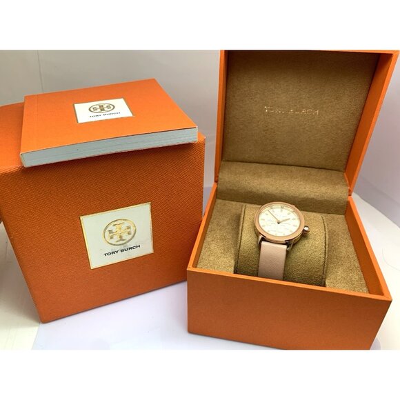 Tory Burch Women\'s Watch TBW2006 Gigi Quartz Rose Gold Pink Leather Band 28mm main image 15
